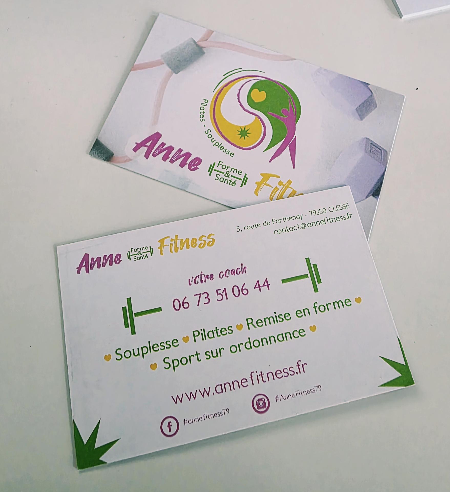 Carte de visite Anne Fitness par Pro-pagande